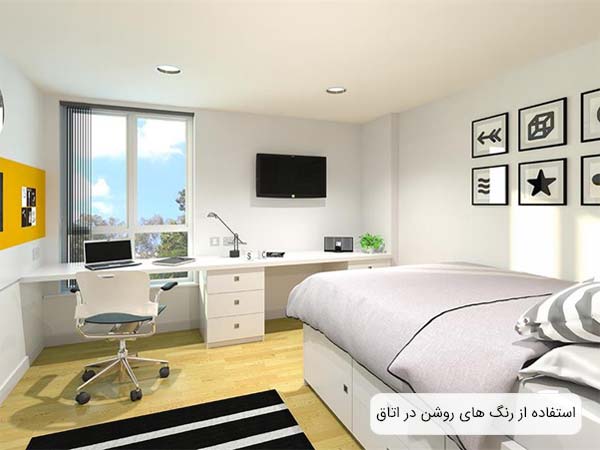 خانه داشنجويی با فضای محدود ولی در عين حال دارای دکوراسيون بسيار شيک و زيبا و استفاده مبلمان مخصوص در چيدمان اين خانه.